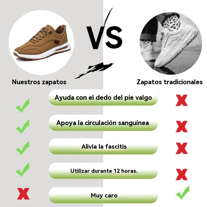 Coesses® | 50% de descuento hoy - ¡no te lo pierdas! Zapatos casuales ortopédicos de cuero para hombre 👞 Soporte arqueado, ligero y cómodo, postura correcta para caminar, alivia el dolor