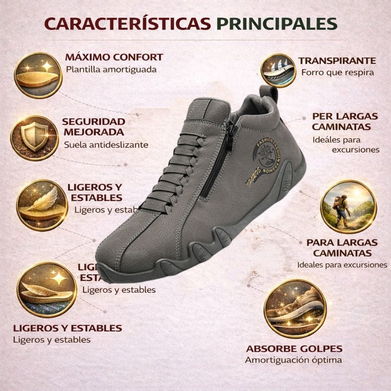 Coesses®丨  Zapatos de gamuza antideslizantes, impermeables y cosidos a mano que sostienen y corrigen naturalmente la postura del pie.