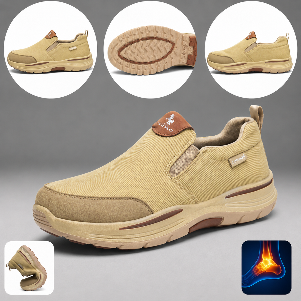 🔥Zapatos ortopédicos de diseño ergonómico⏰ Diseño con soporte para el arco del pie + zapatillas de lona transpirables 👞 Amplia gama de tallas: camina con confianza