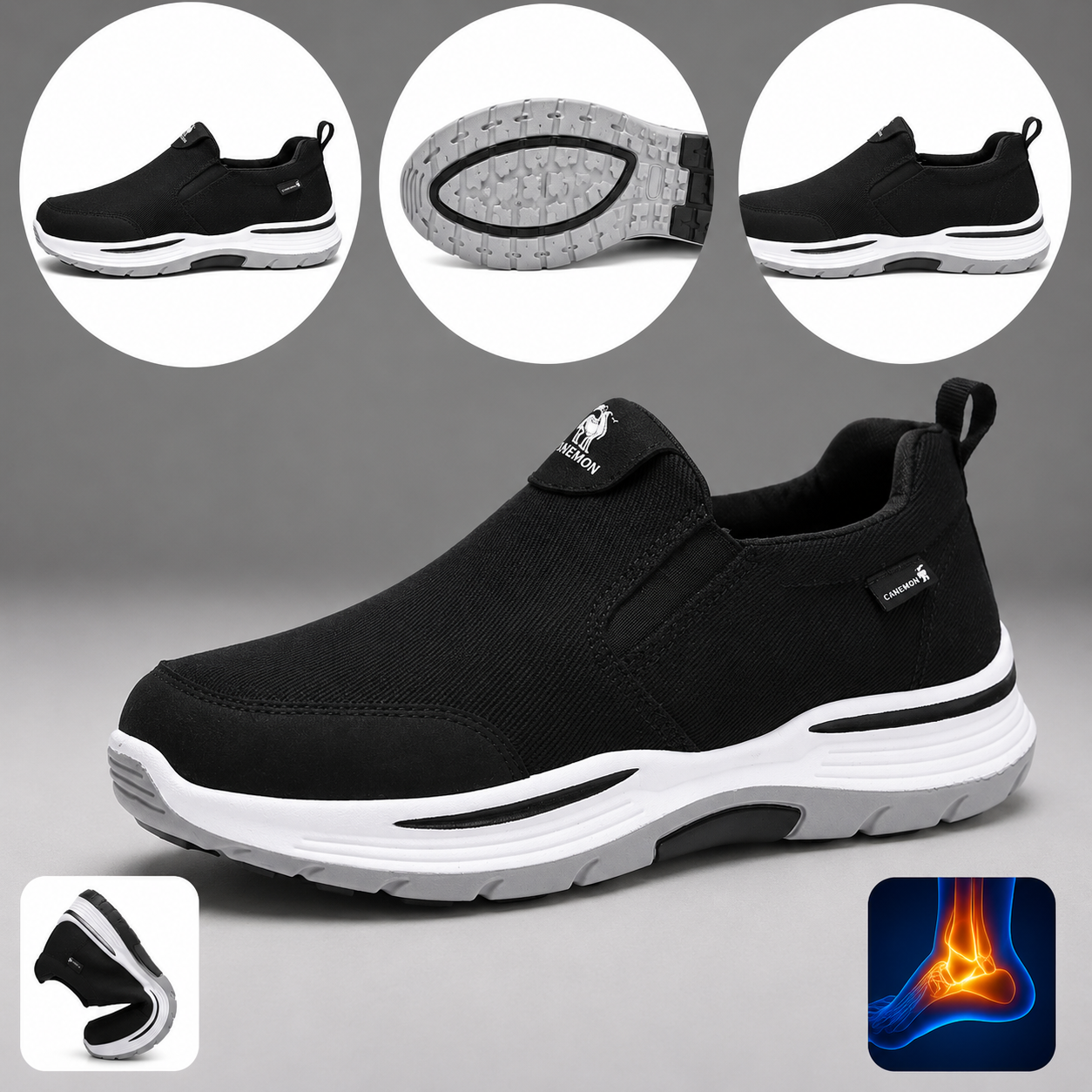 🔥Zapatos ortopédicos de diseño ergonómico⏰ Diseño con soporte para el arco del pie + zapatillas de lona transpirables 👞 Amplia gama de tallas: camina con confianza