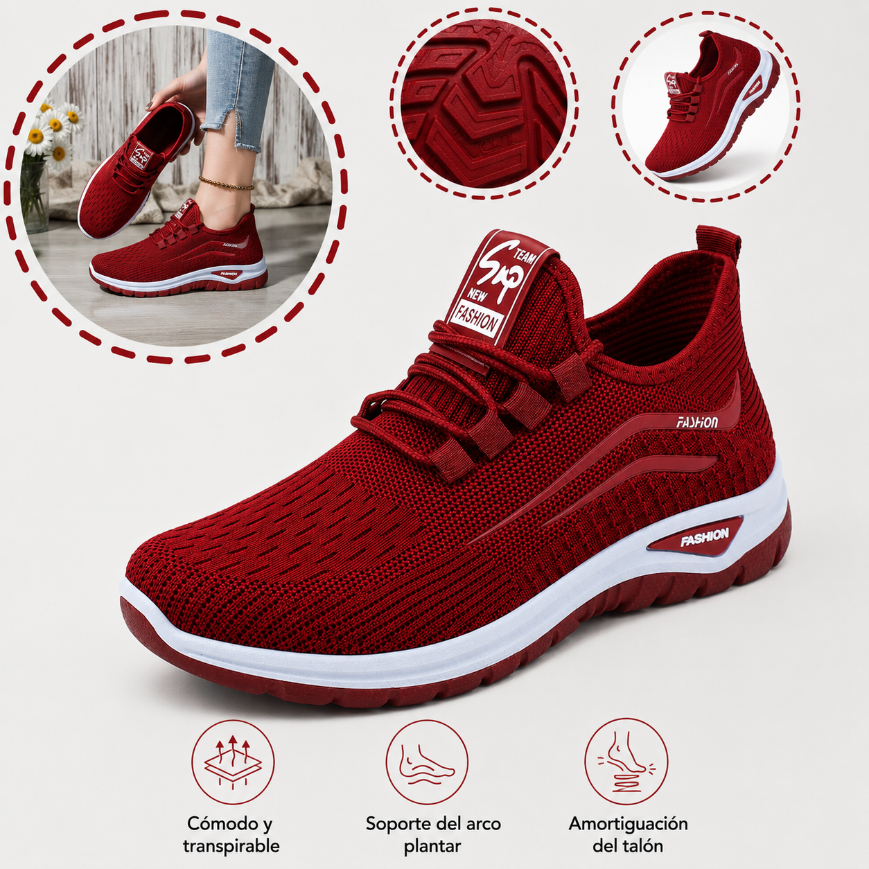 👟 Zapatos Ortopédicos Mujer ✨ Cómodos & Transpirables Todo El Día