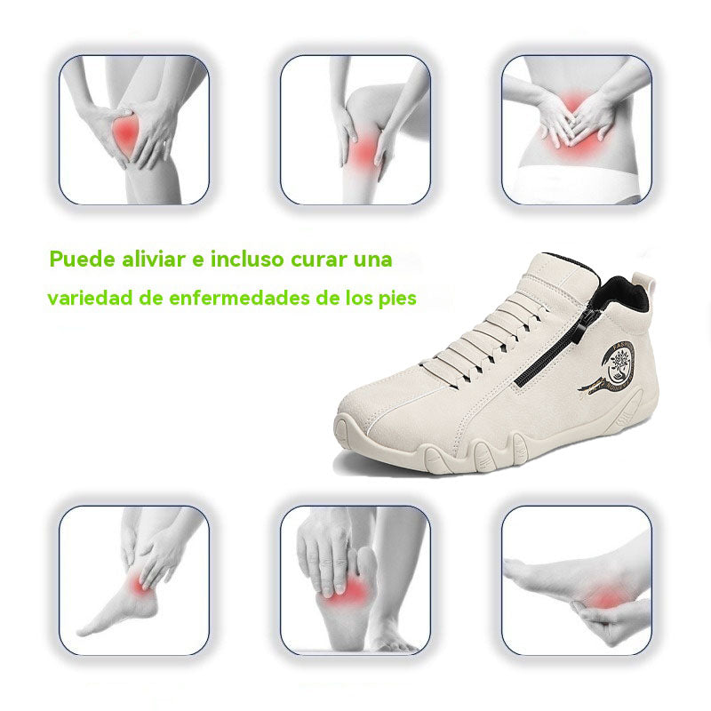 Coesses®丨  Zapatos de gamuza antideslizantes, impermeables y cosidos a mano que sostienen y corrigen naturalmente la postura del pie.