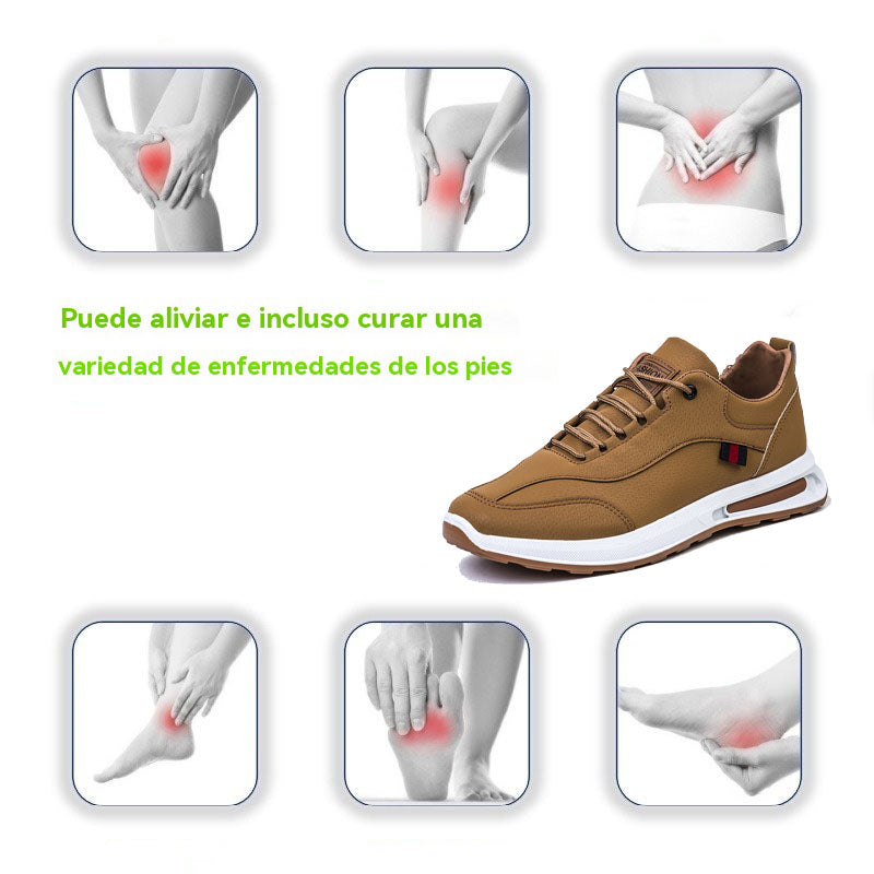 Coesses® | 50% de descuento hoy - ¡no te lo pierdas! Zapatos casuales ortopédicos de cuero para hombre 👞 Soporte arqueado, ligero y cómodo, postura correcta para caminar, alivia el dolor