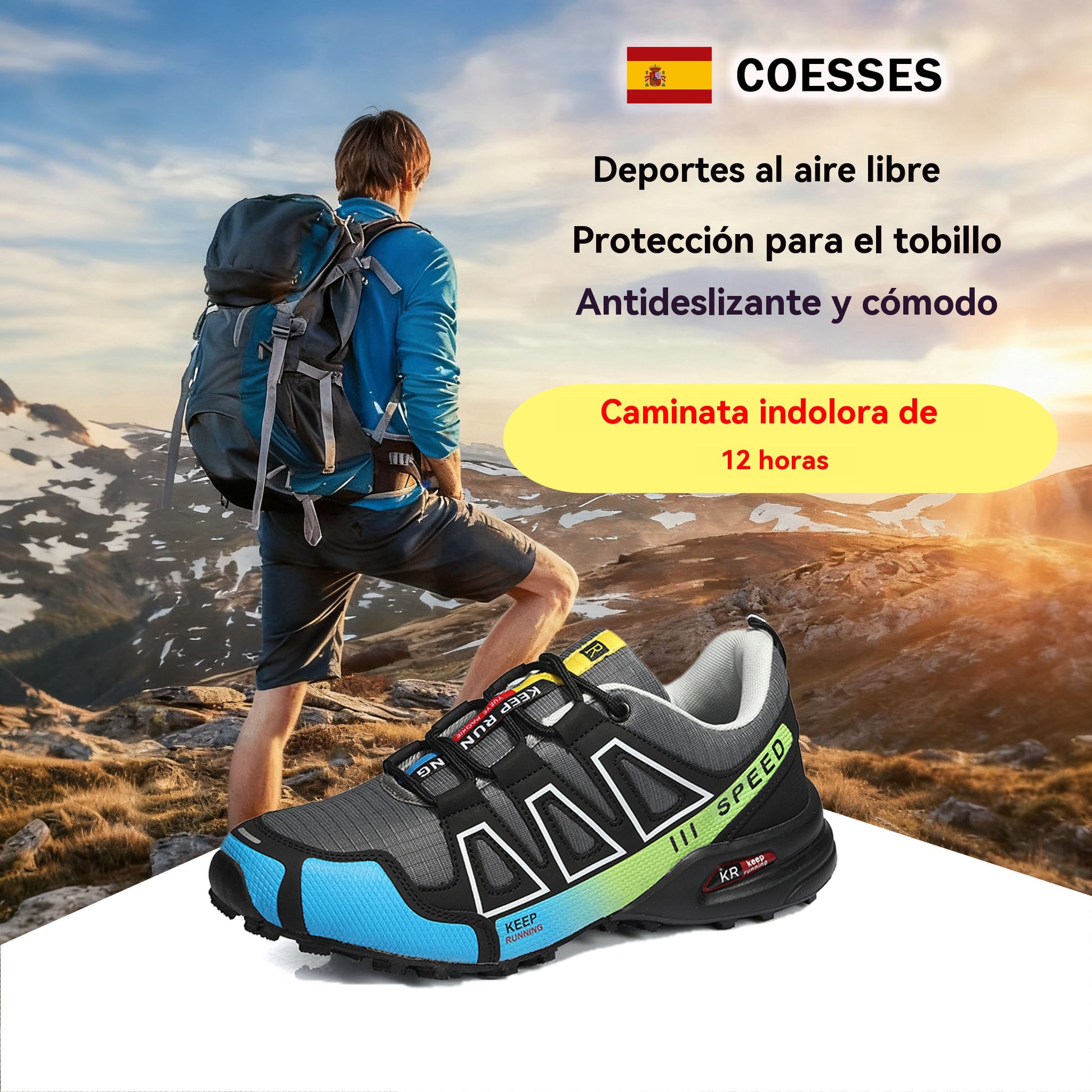 Coesses® | Zapatos ortopédicos para senderismo: diseñados ergonómicamente para aliviar el dolor de espalda, piernas y articulaciones.