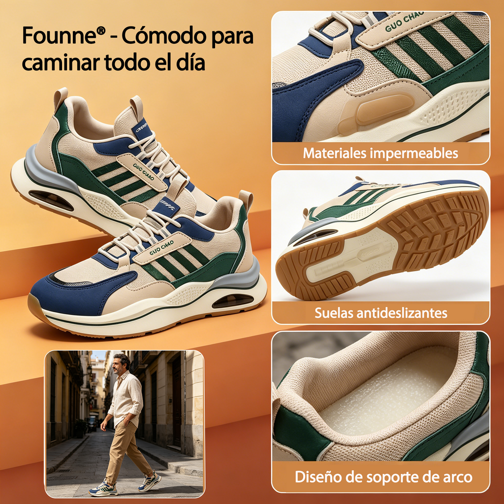 Coesses® 【🔥¡Hoy a mitad de precio! ⏰】Comodidad para caminar todo el día | Diseño con soporte para el arco | Súper amortiguación | Alivia el dolor de pies | Impermeable y antideslizante | Corrige la marcha👟