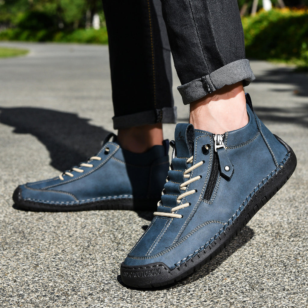 Coesses® | 50% de descuento - No te lo pierdas! Zapatos de piel "Cero Fatiga": Cremallera lateral, soporte plantar y suela antideslizante – su diseño ergonómico alivia la fatiga - unisex