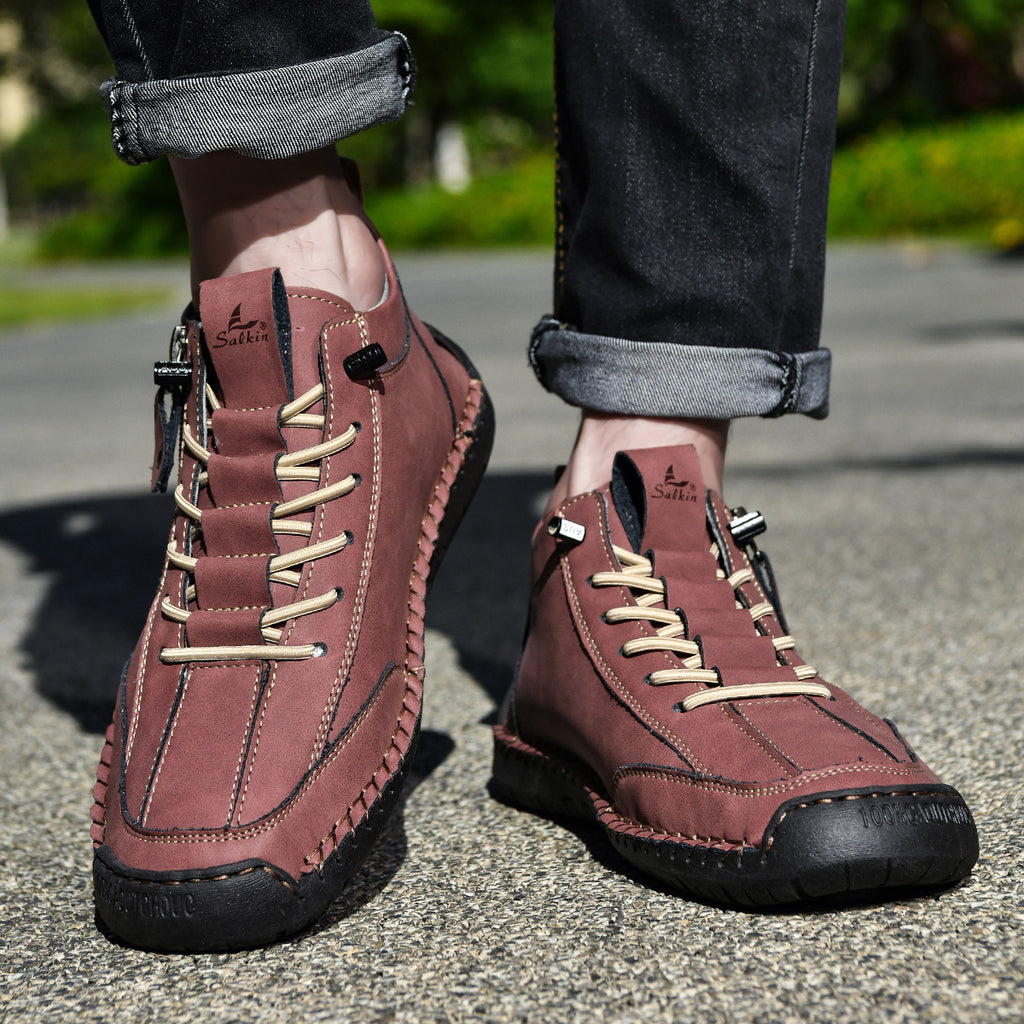 Coesses® | 50% de descuento - No te lo pierdas! Zapatos de piel "Cero Fatiga": Cremallera lateral, soporte plantar y suela antideslizante – su diseño ergonómico alivia la fatiga - unisex