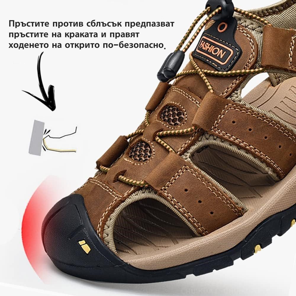 【⏰¡60% de descuento hoy! ¡No te lo pierdas!】Nuevas sandalias de cuero cómodas 2026✅ Diseño de punta ancha + ajuste de velcro + suela resistente antideslizante + 🔴Soporte de arco multipunto