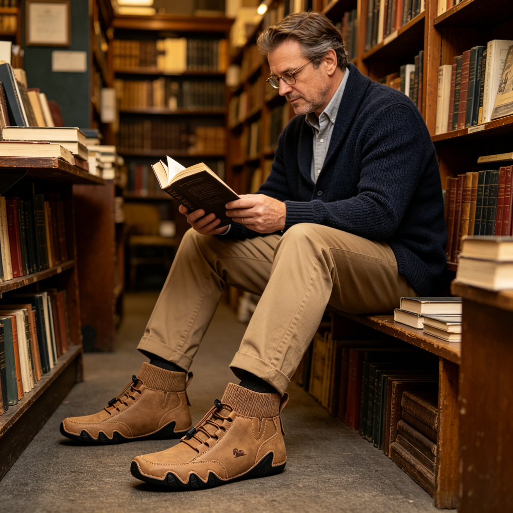 (🔥¡50% de descuento solo hoy!) Elegantes zapatos ortopédicos de primera calidad 👞 – Alivia el dolor gracias a su diseño ergonómico.