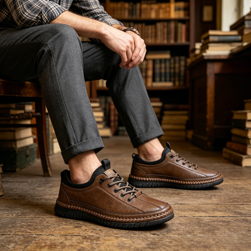 (🔥50% de descuento hoy - ¡cógelo!) Zapatos ortopédicos elegantes de primera calidad 👞 - Diseño ergonómico para aliviar el dolor