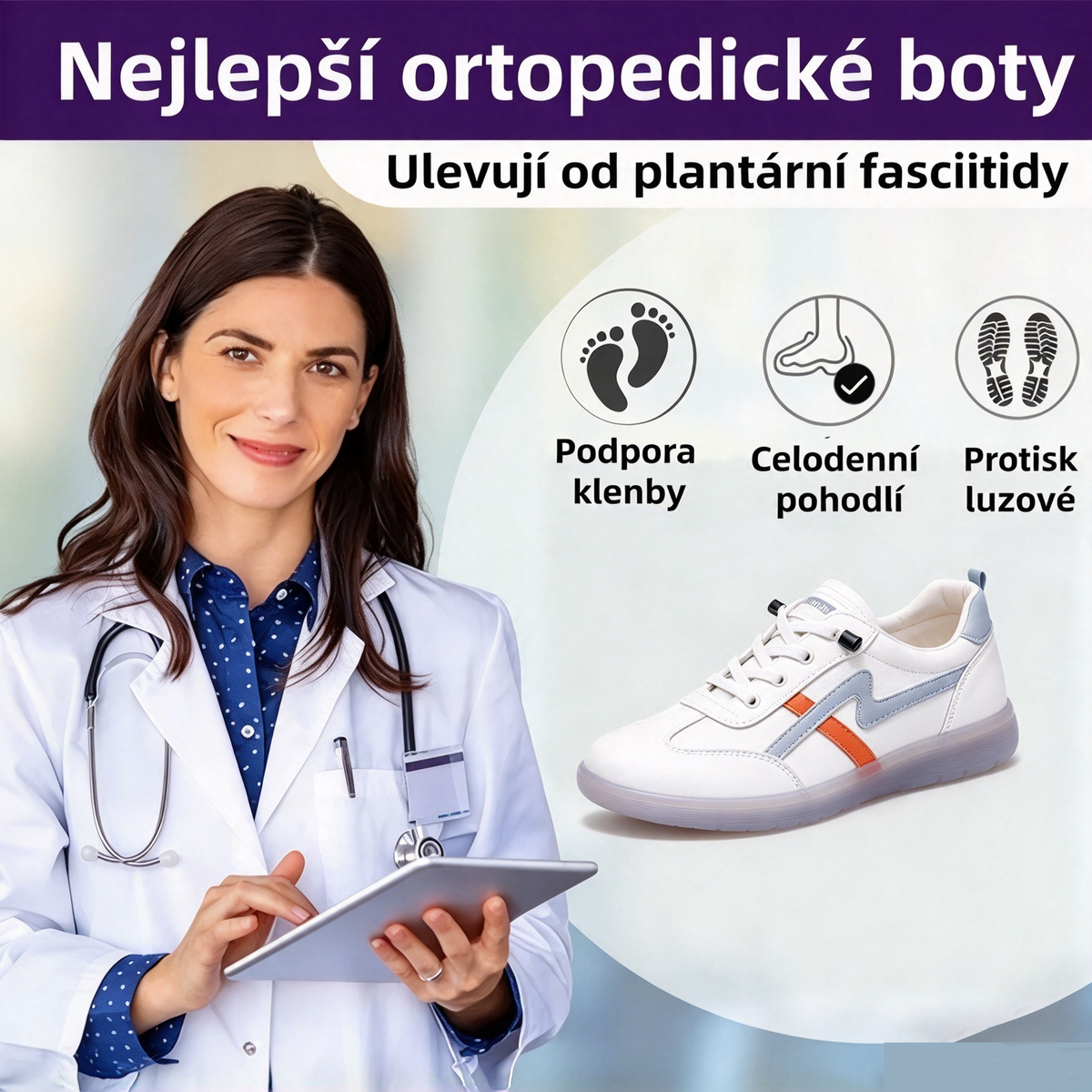 Poslední den! Sleva 70 %! ✅ Ortopedická zdravotní obuv navržená speciálně pro lidi s problémy s nohama k úlevě od bolesti zad, kloubů a chodidel.