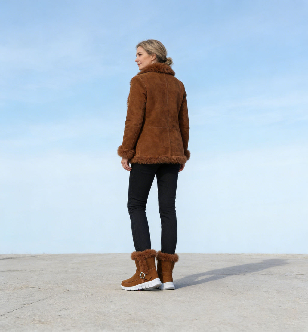 Coesses® - Calçado ortopédico de inverno com formato ergonómico para alívio de dores nos pés, joelhos e costas - Mulher