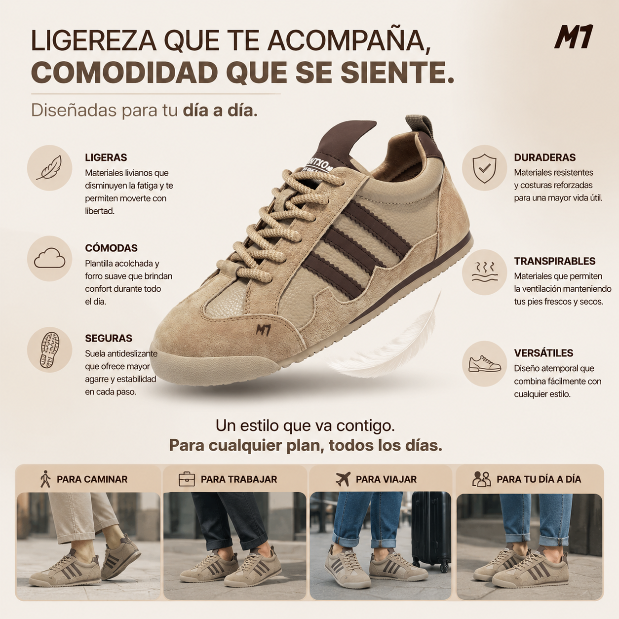 【🎁Offerta a tempo limitato】Scarpe da passeggio dal design ergonomico 👞Suola cucita a mano + suola antiscivolo ✅ Supporto dell'arco plantare per una camminata confortevole✅