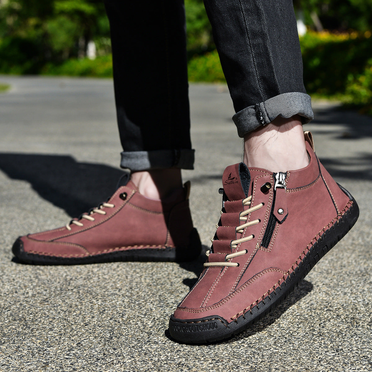 Coesses® | 50% de descuento - No te lo pierdas! Zapatos de piel "Cero Fatiga": Cremallera lateral, soporte plantar y suela antideslizante – su diseño ergonómico alivia la fatiga - unisex