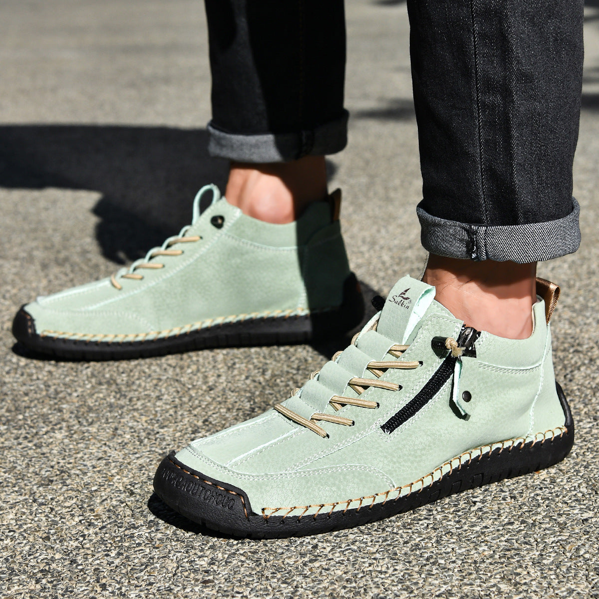 Coesses® | 50% de descuento - No te lo pierdas! Zapatos de piel "Cero Fatiga": Cremallera lateral, soporte plantar y suela antideslizante – su diseño ergonómico alivia la fatiga - unisex