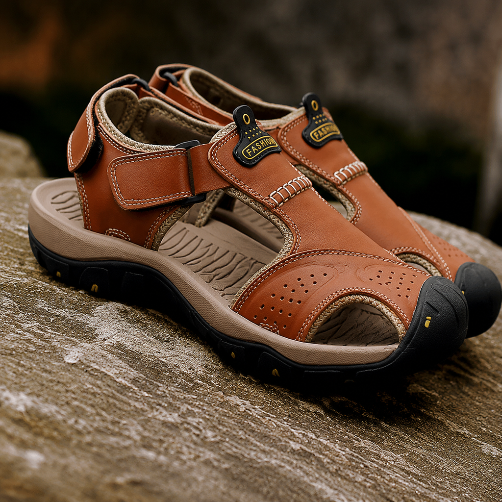 ⏰ ¡Solo hoy! ¡50% de descuento! ✅️Sandalias de piel de becerro australiana de alta calidad hechas a mano con soporte para el arco: alivian el dolor de pies y tienen un diseño ergonómico.