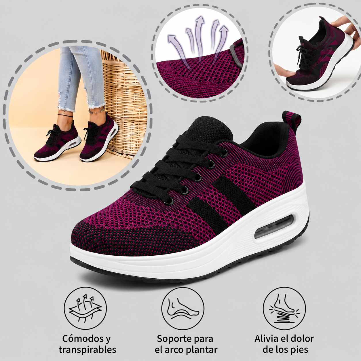 ⏰ ¡Último día – 50% de descuento! ¡No te lo pierdas! Zapatos ortopédicos con diseño ergonómico y función de amortiguación de impactos ✅ Zapatos ortopédicos saludables diseñados especialmente para mujeres europeas