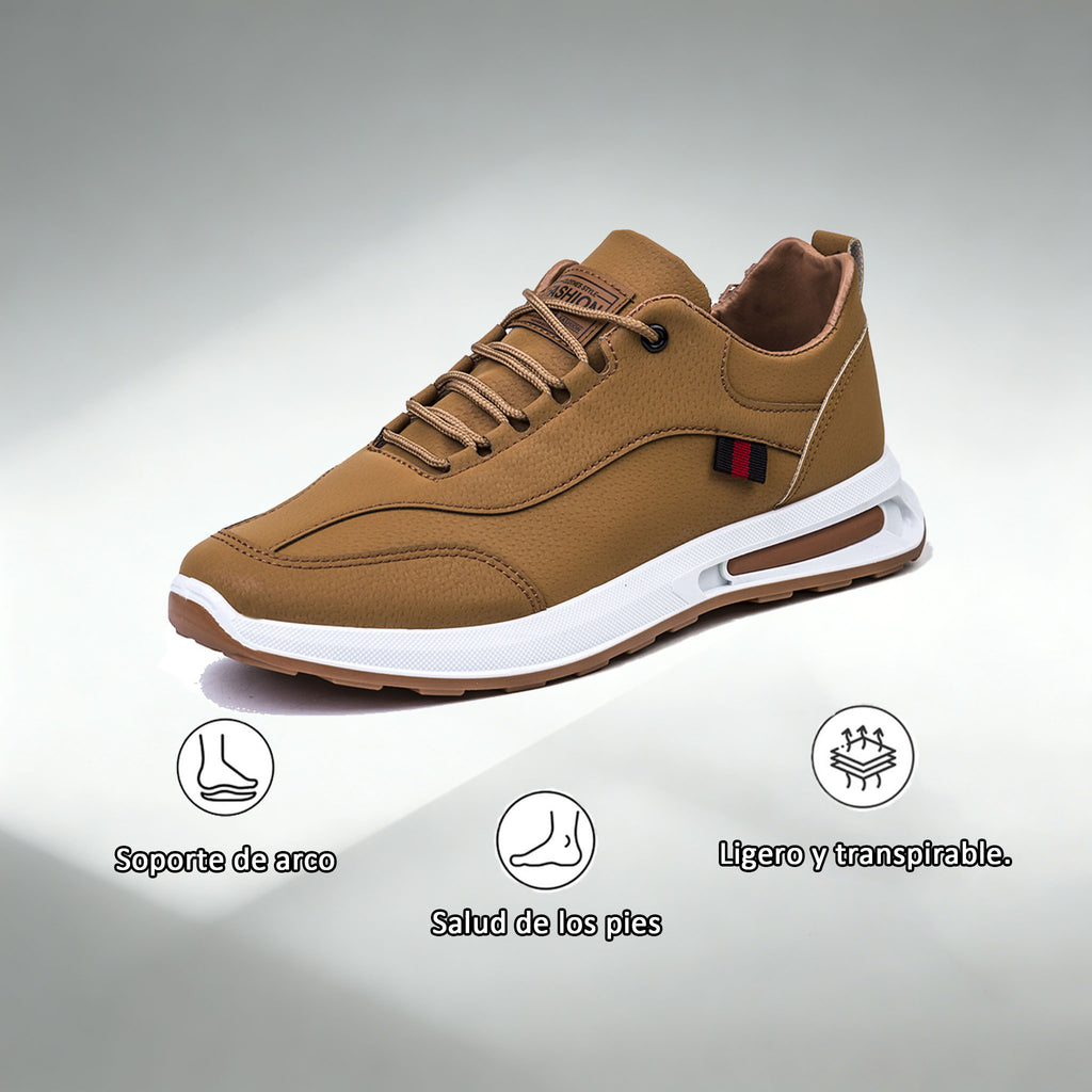 Coesses® | 50% de descuento hoy - ¡no te lo pierdas! Zapatos casuales ortopédicos de cuero para hombre 👞 Soporte arqueado, ligero y cómodo, postura correcta para caminar, alivia el dolor