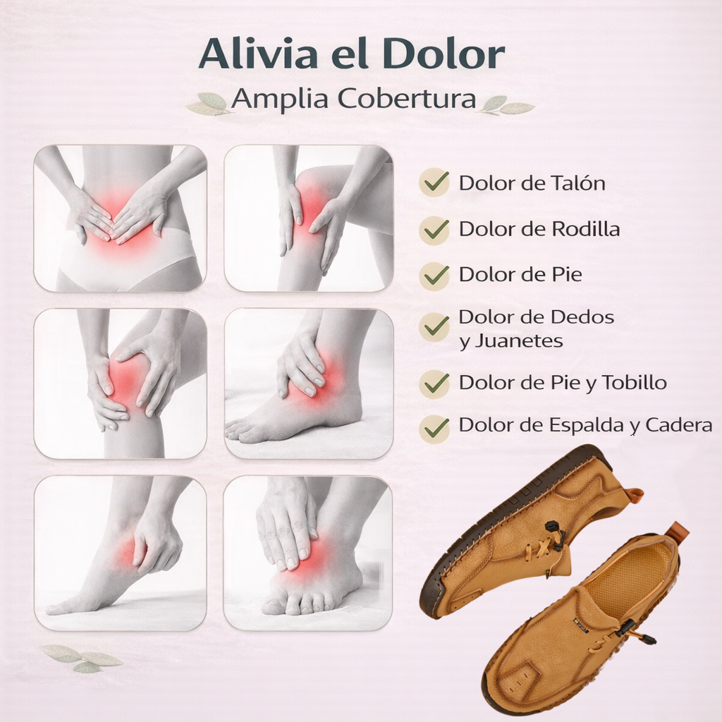 🔥 Zapatos ortopédicos australianos para hombre, hechos a mano 👞 Alivio inteligente del dolor, fáciles de poner y quitar ✅ Impermeables y antideslizantes - Amplia gama de tallas