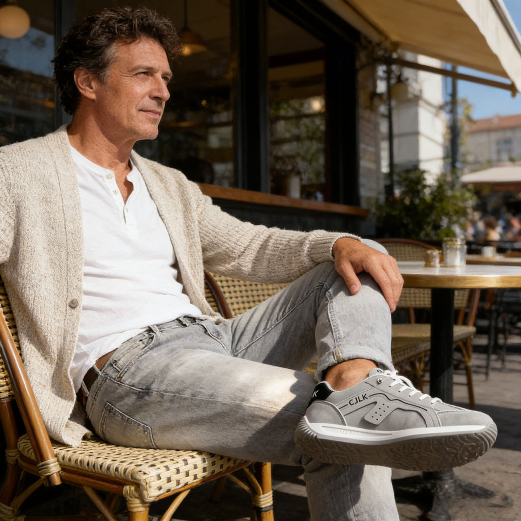 Coesses® | 50% de descuento hoy - ¡no te lo pierdas! Zapatos casuales ortopédicos de cuero para hombre 👞Soporte de arco, alivio cómodo del dolor, postura correcta para caminar