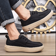 🔥 Zapatos de piel de becerro para hombre, hechos a mano en Australia 👞 Alivio inteligente del dolor, fáciles de poner y quitar ✅ Totalmente correctivos: impermeables y antideslizantes