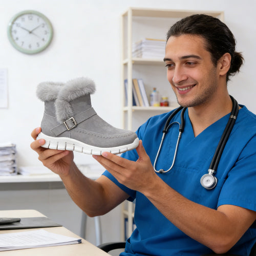 Coesses® - Calçado ortopédico de inverno com formato ergonómico para alívio de dores nos pés, joelhos e costas - Mulher