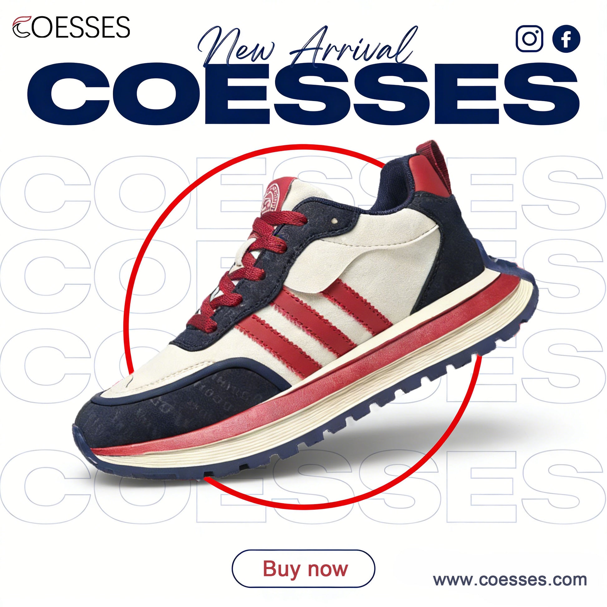 Coesses® | Zapatos casuales | Con un diseño de punta ancha para reducir la presión en las plantas de los pies.