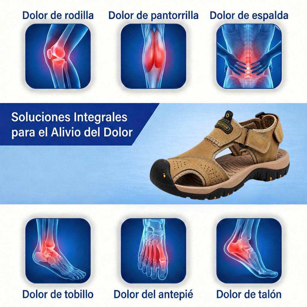 ⏰ ¡Solo hoy! ¡50% de descuento! ✅️Sandalias de piel de becerro australiana de alta calidad hechas a mano con soporte para el arco: alivian el dolor de pies y tienen un diseño ergonómico.