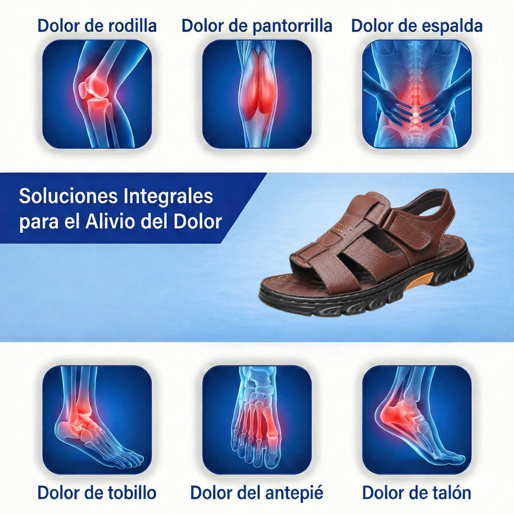 ⏰ ¡Solo hoy! ¡50% de descuento! ✅️Sandalias de piel de becerro australiana de alta calidad hechas a mano con soporte para el arco: alivian el dolor de pies y tienen un diseño ergonómico.