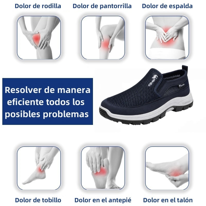 🎁Oferta especial: 50 % de descuento 🎁Zapatos ortopédicos para hombre de diseño ergonómico: cosidos a mano 👟Transpirables y antideslizantes ✅Soporte de arco: caminar sin dolor