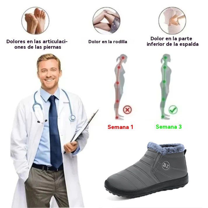 Coesses® | Botas ortopédicas de gamuza italiana de lujo: antideslizantes y cálidas: imprescindibles para condiciones de nieve 👍 Dígale adiós al dolor de pies.