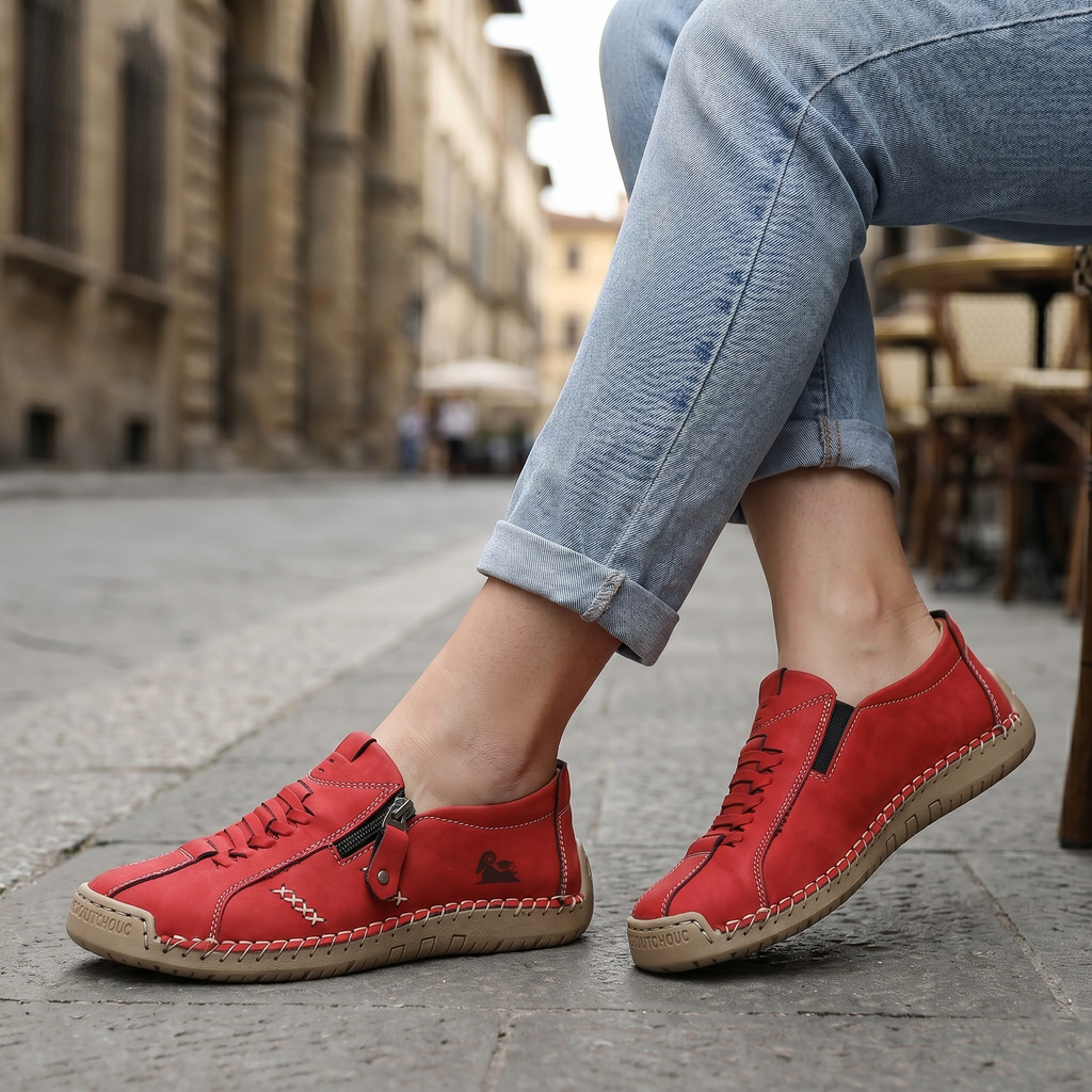 🔥 ¡Oferta especial de hoy con un 60% de descuento 🎁Mocasines de Piel con Cremallera para Mujer, Zapatos Cómodos Ergonómicos, Calzado Casual para Caminar Sin Cordones