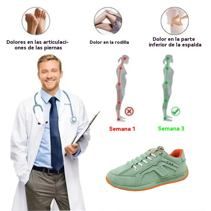 Coesses® | 50% de descuento hoy - ¡no te lo pierdas! Zapatos casuales ortopédicos de cuero para hombre 👞Soporte de arco, alivio cómodo del dolor, postura correcta para caminar