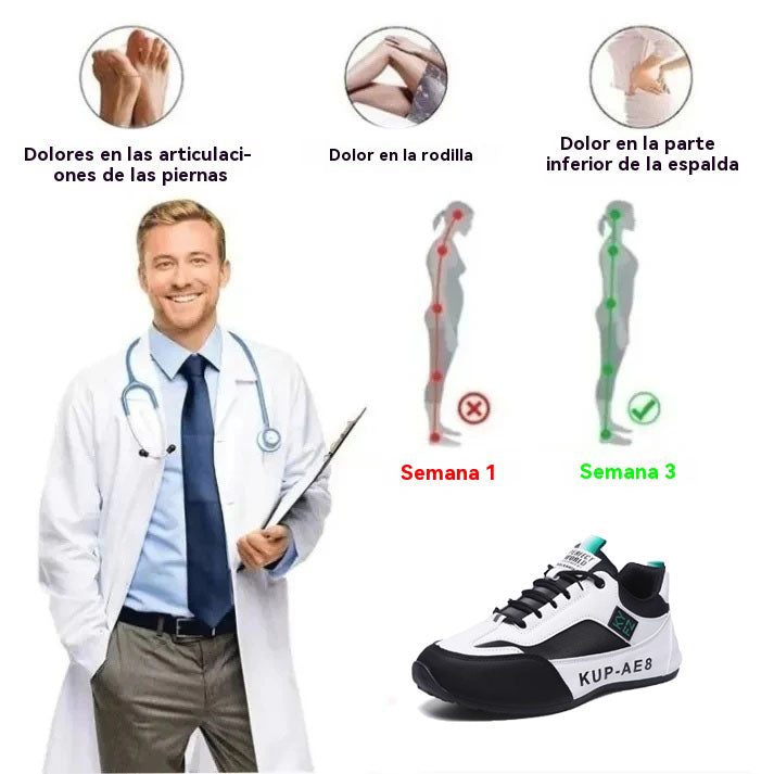 Coesses® | 50% de descuento hoy - ¡no te lo pierdas! Zapatos casuales ortopédicos de cuero para hombre 👞Soporte de arco, alivio cómodo del dolor, postura correcta para caminar