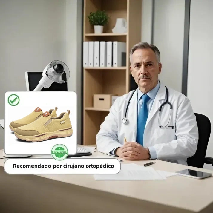 🔥Zapatos ortopédicos de diseño ergonómico⏰ Diseño con soporte para el arco del pie + zapatillas de lona transpirables 👞 Amplia gama de tallas: camina con confianza