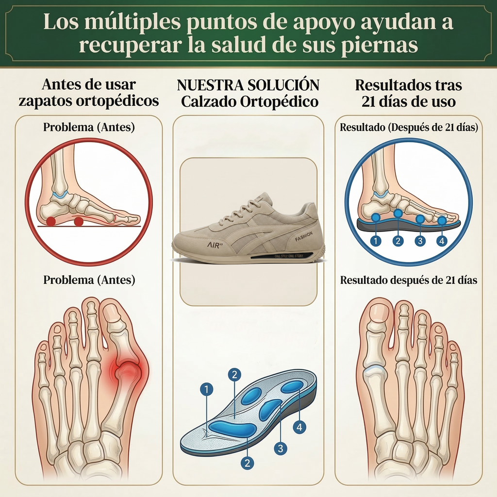 🔥 ¡Oferta especial de hoy con un 50% de descuento 🎁 Zapatos ortopédicos para caminar de hombre ✅ Transpirables y antideslizantes - ¡Dile adiós al dolor de pies y disfruta de comodidad todo el día!
