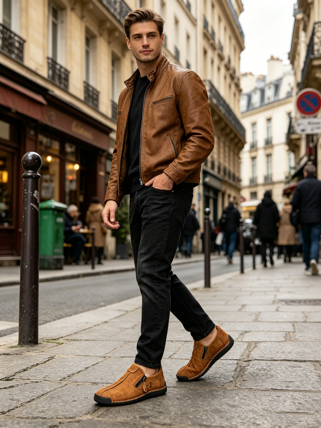 Zapatos ortopédicos cómodos y informales — piel de vacuno italiana mate, con soporte para el arco