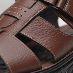 ⏰ ¡Solo hoy! ¡50% de descuento! ✅️Sandalias de piel de becerro australiana de alta calidad hechas a mano con soporte para el arco: alivian el dolor de pies y tienen un diseño ergonómico.