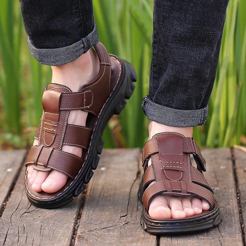 ⏰ ¡Solo hoy! ¡50% de descuento! ✅️Sandalias de piel de becerro australiana de alta calidad hechas a mano con soporte para el arco: alivian el dolor de pies y tienen un diseño ergonómico.