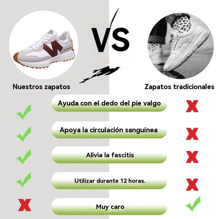 Coesses® | Zapatos casuales | Con un diseño de punta ancha para reducir la presión en las plantas de los pies.