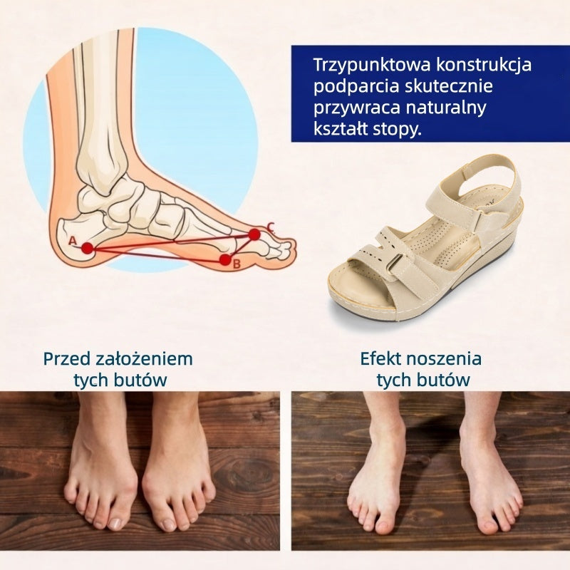 【⏰¡60% de descuento hoy! ¡No te lo pierdas!】Nuevas sandalias de cuero cómodas 2026✅ Diseño de punta ancha + ajuste de velcro + suela resistente antideslizante + 🔴Soporte de arco multipunto