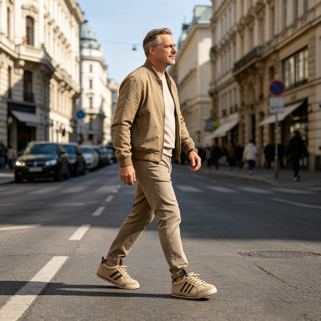 【🎁Offerta a tempo limitato】Scarpe da passeggio dal design ergonomico 👞Suola cucita a mano + suola antiscivolo ✅ Supporto dell'arco plantare per una camminata confortevole✅