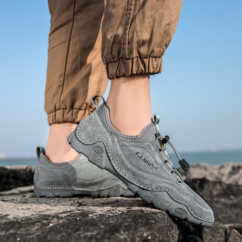 🔥 Zapatos ortopédicos australianos para hombre, hechos a mano 👞 Alivio inteligente del dolor, fáciles de poner y quitar ✅ Impermeables y antideslizantes - Amplia gama de tallas