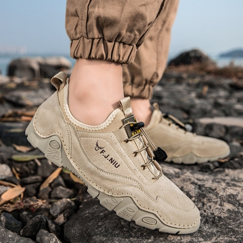 🔥 Zapatos ortopédicos australianos para hombre, hechos a mano 👞 Alivio inteligente del dolor, fáciles de poner y quitar ✅ Impermeables y antideslizantes - Amplia gama de tallas