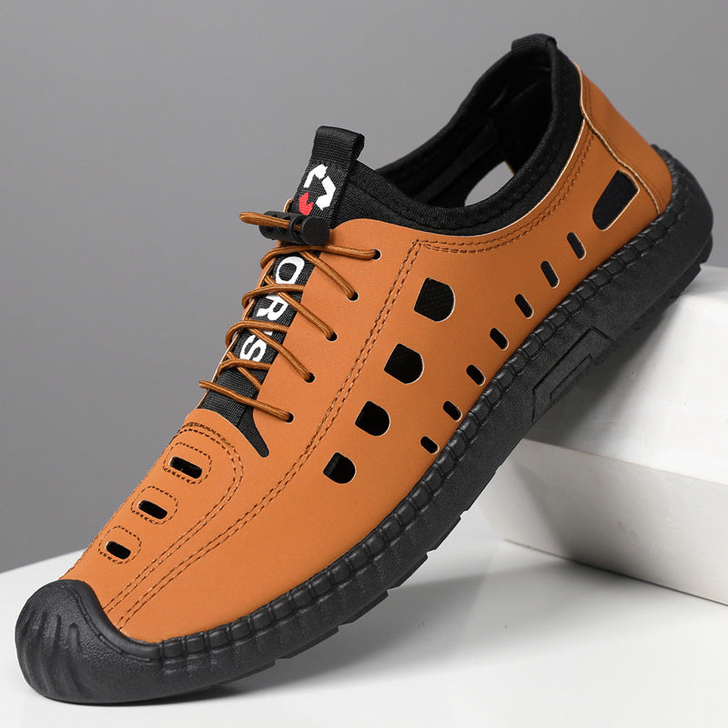 🐂 Zapatos de piel de becerro para hombre, cosidos a mano en Australia ✅ Sandalias ortopédicas de diseño ergonómico 🦶 con absorción de impactos