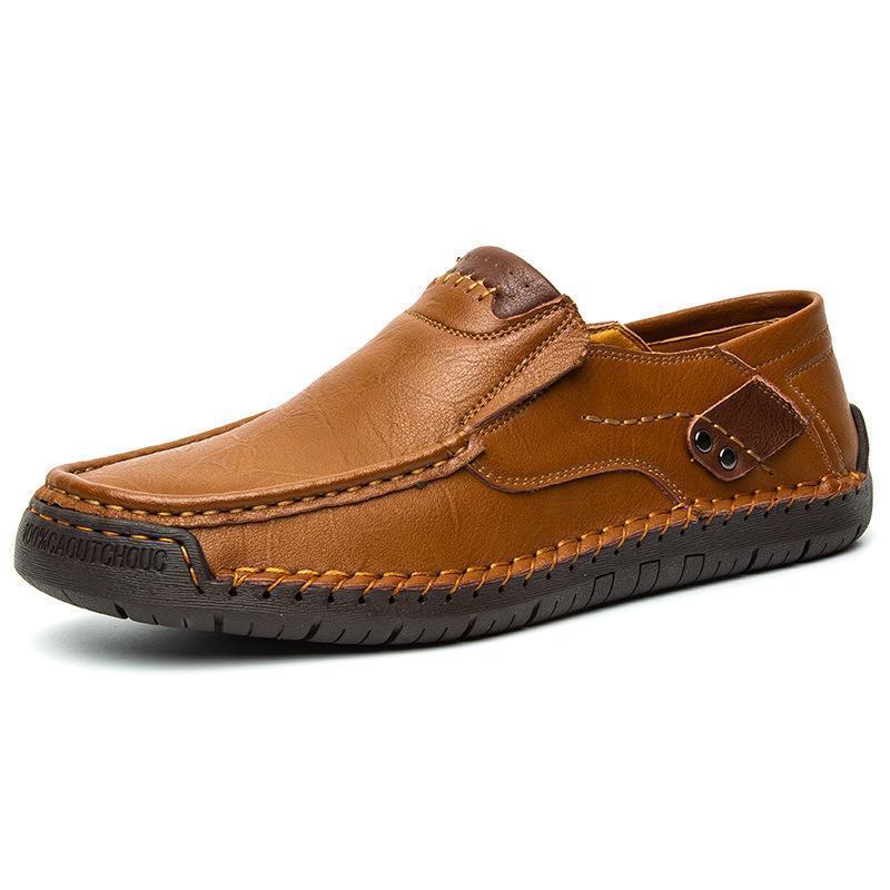 【🎁¡Descuento por tiempo limitado - No te lo pierdas!】Hecho de auténtica piel de vaca australiana👞Cosido a mano para máxima comodidad✅