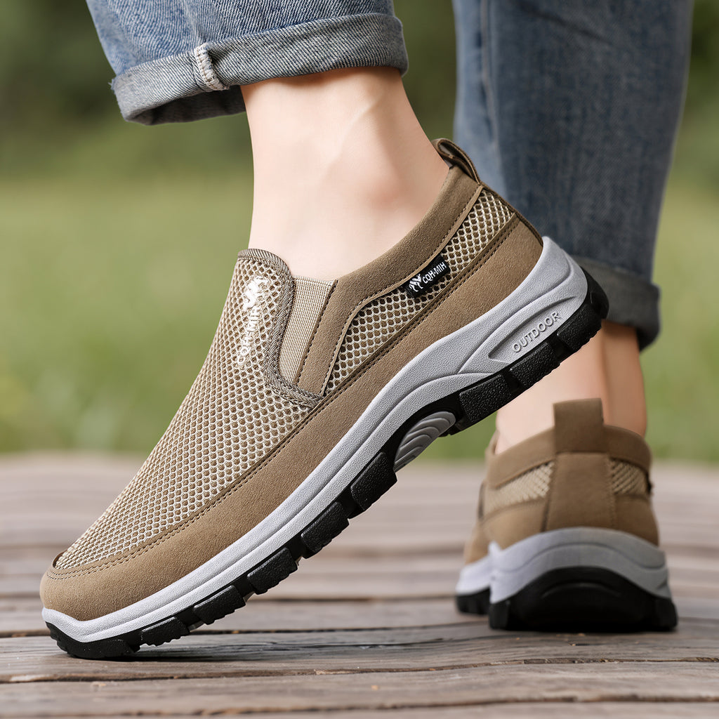 🎁Oferta especial: 50 % de descuento 🎁Zapatos ortopédicos para hombre de diseño ergonómico: cosidos a mano 👟Transpirables y antideslizantes ✅Soporte de arco: caminar sin dolor