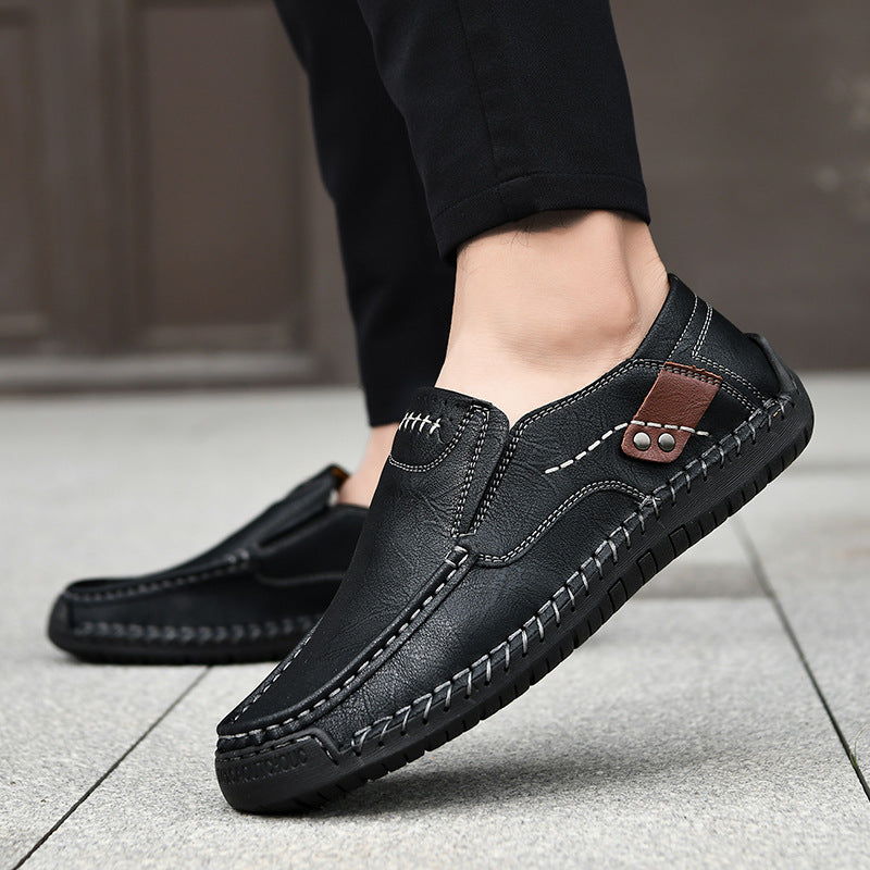 【🎁¡Descuento por tiempo limitado - No te lo pierdas!】Hecho de auténtica piel de vaca australiana👞Cosido a mano para máxima comodidad✅