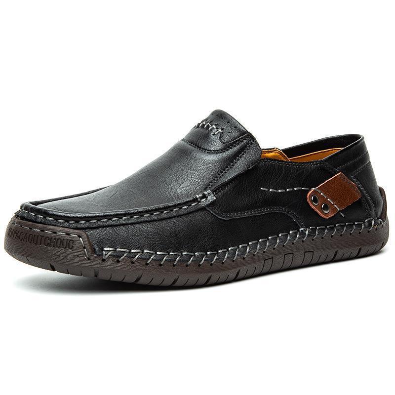 【🎁¡Descuento por tiempo limitado - No te lo pierdas!】Hecho de auténtica piel de vaca australiana👞Cosido a mano para máxima comodidad✅
