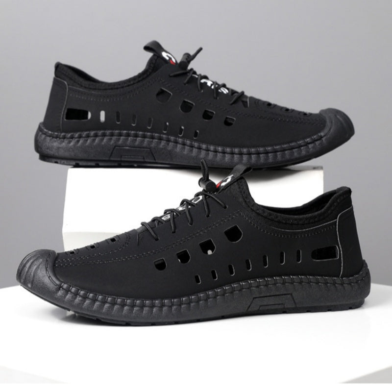 🐂 Zapatos de piel de becerro para hombre, cosidos a mano en Australia ✅ Sandalias ortopédicas de diseño ergonómico 🦶 con absorción de impactos